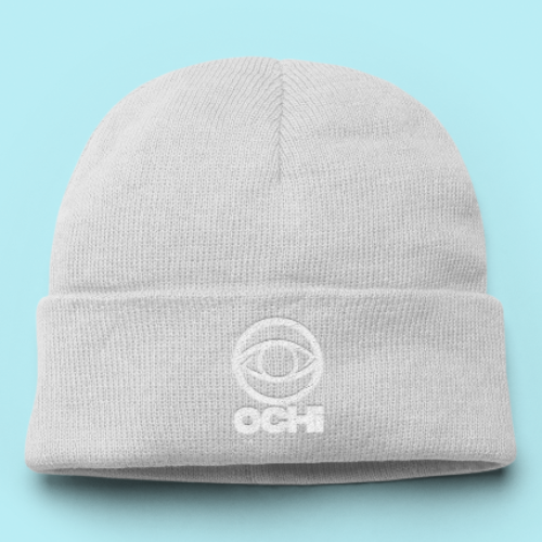 OCHI Heather Grey Embroidered Eye Logo Unisex Beanie
