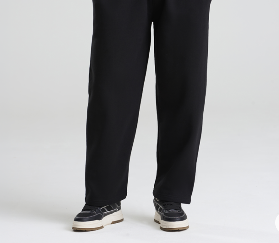 Heavyweight Black/Black Straight Legged Joggers