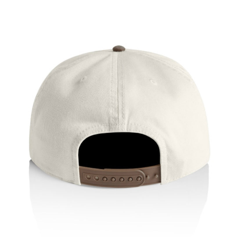 2 Tone Cream/Brown Embroidered SnapBack