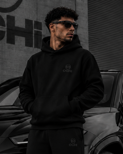 Heavyweight Black/Black Hoodie