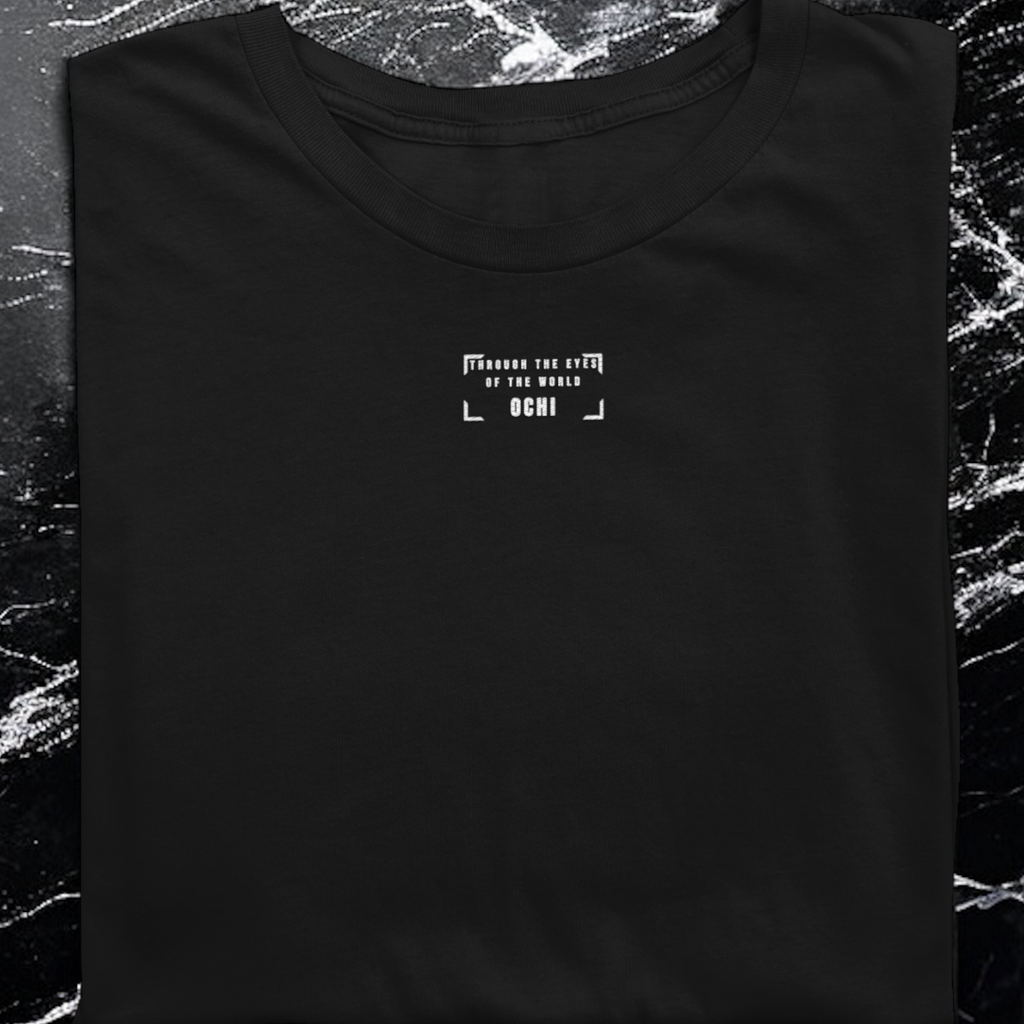OCHI Through The Eyes Of The World Embroidered Unisex Black  Tee