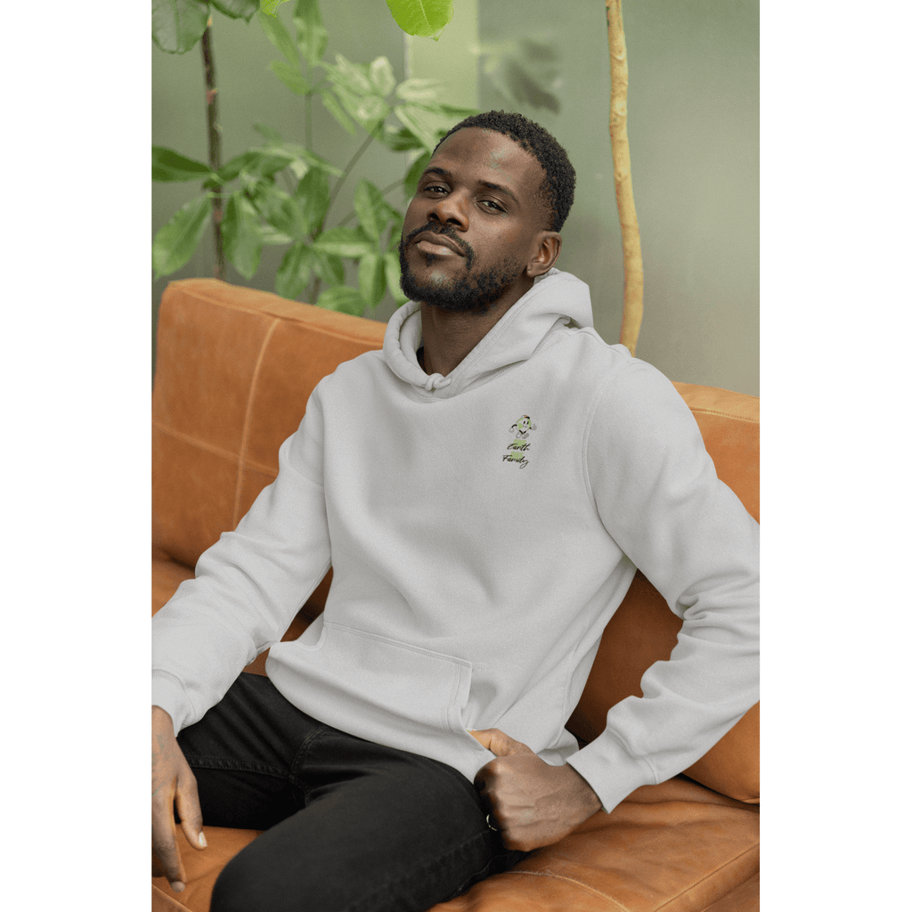 ONE EARTH ONE FAMILY Super Heavyweight Heather Grey Hoodie OCHIWORLDUK